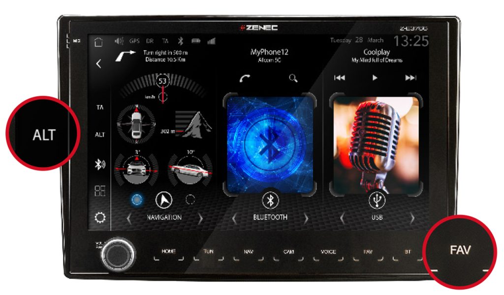 ZENEC Favoritentasten